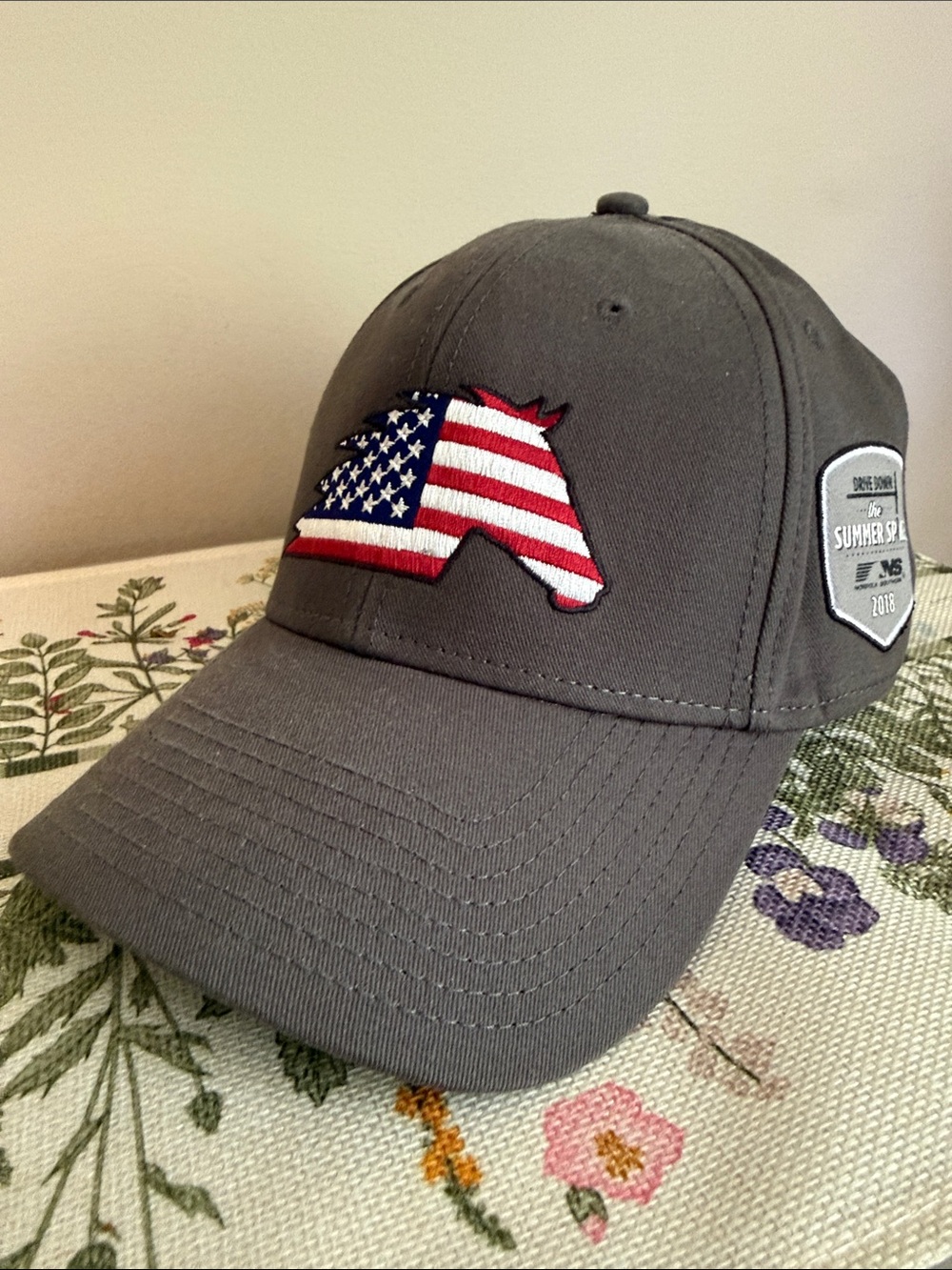 Norfolk Southern America Baseball Cap with American Flag Horse Patch